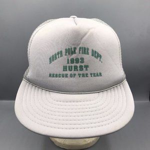 Vintage North Pole Fire Department Hat Cap 1993 Hurst Rescue Of The Year GC
